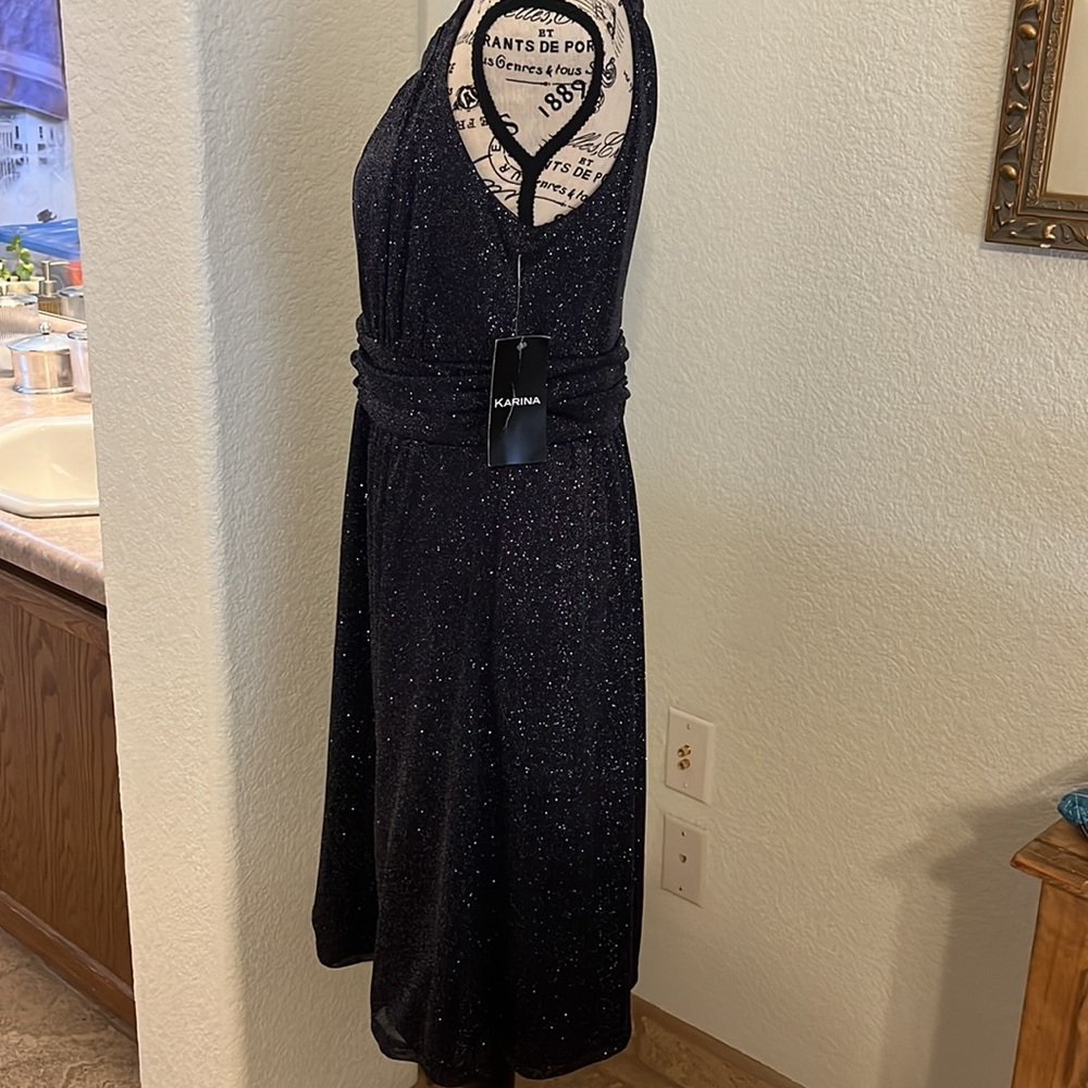NWT Karina Glitter Cocktail Dress - Picture 2 of 6